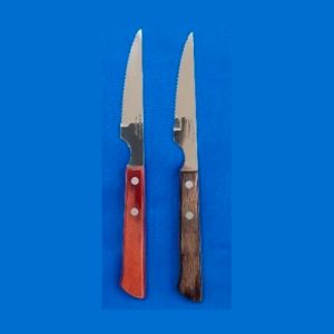 Cuchillo Polywood 4” Color Guinda o Roble 12 unidades